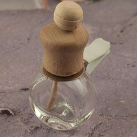 Diffuseur de parfum pour voiture à clipser sur grille d'aération, en bois, pour huiles essentielles, flacon en verre, parfum d'ambiance, aromathérapie automobile