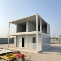 Maison conteneur préfabriquée détachable 20 pieds à faible coût, design moderne, caractéristique respirante pour bureau/atelier/appartement