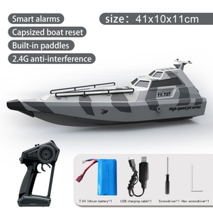 SJY-TX727 Mini Bote a Control Remoto 2.4G Turbojet, Bote de Alta Velocidad 20km/h, Modelo de Barco de Simulación para Niños, Juguete Acuático de Verano - Product Image 2