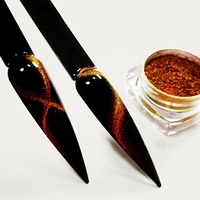 Poudre magnétique caméléon rouge orangé, pigment magnétique puissant pour vernis à ongles
