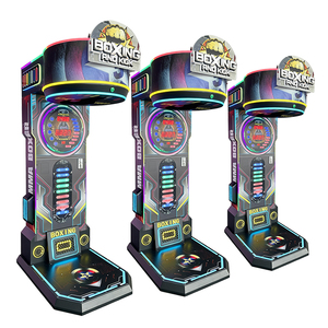 Machine de <span class=keywords><strong>boxe</strong></span> commerciale d'arcade avec test de force de frappe, encastrée dans un cabinet métallique, pour bars, centres de jeux et distributeurs automatiques, offrant un rendement élevé - Product Image 1