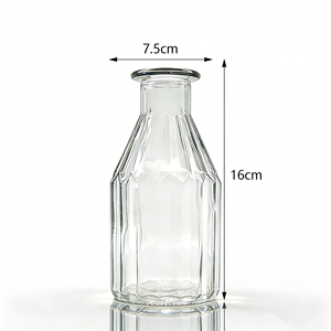 Vaso in Vetro Sfaccettato Stile Vintage, Vaso Decorativo in Vetro Colorato, Centrotavola per Matrimoni, Decorazione Casa, Vendita all'Ingrosso OEM - Product Image 2