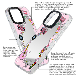 Vui Thiết Kế Gương iPhone 16/15 Tùy Chỉnh Bảo Vệ Điện Thoại Trường Hợp Máy Ảnh Bảo Vệ Thời Trang Cá Tính Sạc Không Dây - Product Image 2