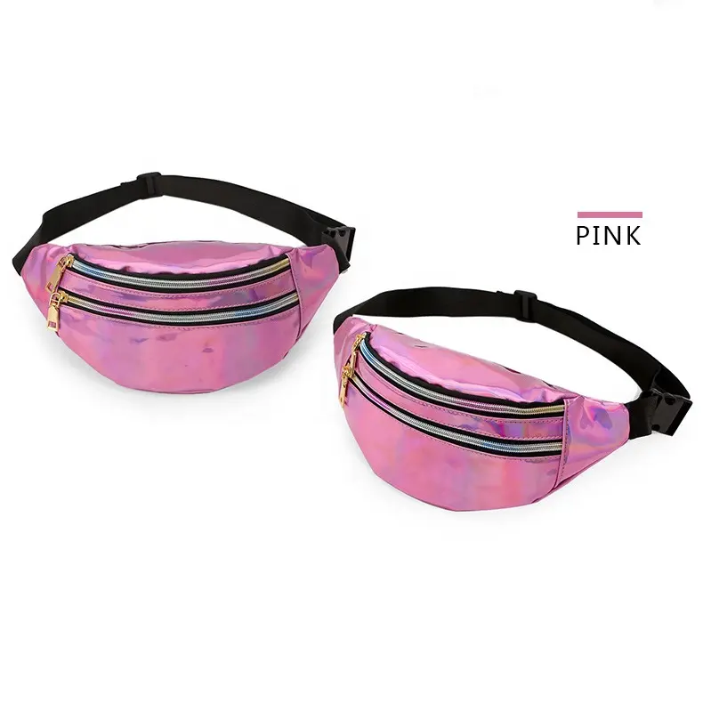 2020 new PU leather Fanny pack with patchwork pattern waist bag