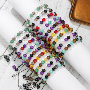 Natural Stone Braided <b>Bracelet</b> Set Colorful Adjustable Handmade Crystal <b>Beaded</b> Jewelry For Women Wedding Gift - Product Image 3