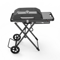 Meilleures ventes : Barbecue à gaz portable réglable sur chariot, avec zone de cuisson surdimensionnée et pliable pour l'extérieur