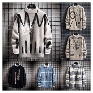 Wholesale <strong>Sweater</strong> Men Pullover <strong>Knit</strong> <strong>Sweater</strong> Men Casual Top Fashion Long Sleeve Shirts - Product Image 1