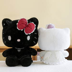 Peluche a Forma di Gatto Angelo e Diavolo, Giocattoli Morbidissimi, Cuscini da Letto, Imbottitura in Cotone PP, Decorazioni per la Casa, Regali per Bambini - Product Image 6