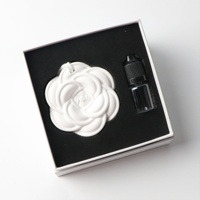 Diffuseur d'huiles essentielles en porcelaine fait main, fleur en céramique parfumée à suspendre, parfum d'ambiance pour la maison, plâtre aromatique, désodorisant d'air - Vente chaude