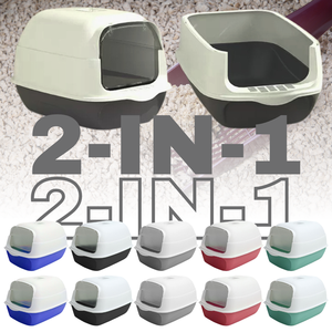 Nuova-2025 di alta qualità grande lettiera per gatti completamente chiusa con guscio in materiale PP, copertura per gatti - Product Image 2