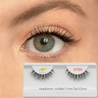 Qingdao cils maquillage de mariée Super Curl léger doux fait à la main bande complète cils vente en gros bande claire cils coréens