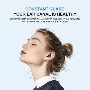 <span class=keywords><strong>Bouchons</strong></span> <span class=keywords><strong>d</strong></span>'oreille en silicone pliables réutilisables haute fidélité Protection auditive antibruit confortable conseils remplaçables étude de travail - Product Image 3