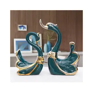 office living room Furnishings decorative items art Ornaments Nordic ceramic swan craft fine home decor Morden Luxury