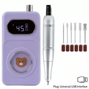 Rechargeable Electric <b>Nail</b> Drill Machine 45000RPM - Super Silent <b>Nail</b> File, Grinder & Buffer for Professional Salon - Product Image 5