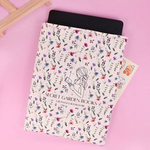 Funda Protectora Acolchada de Lona con Diseño Floral Personalizado para Lector Electrónico, con Bolsillo Frontal, Estilo Bolso, con Asa y Logotipo, para Regalo - Product Image 2