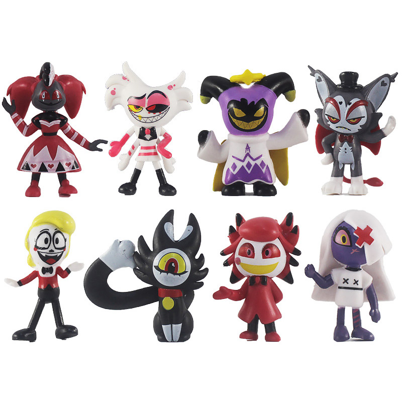 8 Style Hazbin Hotel Anime Action Figure Toy Set - Alastor