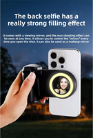 Lampe d'appoint magnétique sans fil réglable pour téléphone, ergonomique et portable, idéale pour le streaming en direct et les selfies