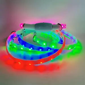 TTT Pet Cat Puppy Safe Luminous Flashing Necklace Reflective Lighted Dog Collars