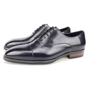 Chaussures habillées pour hommes en cuir véritable, style Oxford, à enfiler, bout fermé, imperméables, antidérapantes, motif floral, légères - Product Image 4