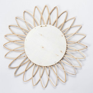 Nordic Style Woven Rattan <b>Mirror</b> Round <b>Wall</b> Mounted <b>Silver</b> Lens Decorative Hanging <b>Mirror</b> For Bedroom Hotel Homestay - Product Image 1