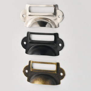 <b>Metal</b> Drawer Handle Bronze Silver Black Iron Traditional Style Easy Installation Cabinet Hardware Part B-388 - Product Image 1