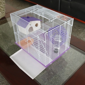 Fabrika toptan <span class=keywords><strong>Metal</strong></span> <span class=keywords><strong>Hamster</strong></span> kafes tel <span class=keywords><strong>Pet</strong></span> House taşınabilir dayanıklı plastik nefes çizgili çoklu boyut özelleştirilmiş renk - Product Image 2