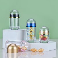 Bocal à bouchon à vis en plastique de 100ml le plus vendu Conception de logo personnalisé pour la médecine Capsule brune Bouteilles de pilules Type de joint d'impression d'écran