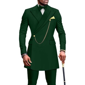 Ensemble <span class=keywords><strong>Homme</strong></span> Costume Slim Blazer et Pantalon 2 Pièces <span class=keywords><strong>Tenue</strong></span> Dashiki avec Nœud Papillon Chaîne Foulard Vêtements Africains <span class=keywords><strong>Mariage</strong></span> - Product Image 2