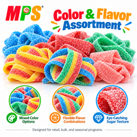 Sour Belts, bonbons gélifiés colorés enrobés de sucre, délicieux