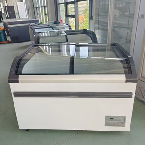 1.5m di raffreddamento diretto orizzontale armadietto supermercato commerciale congelatore vetro <span class=keywords><strong>scorrevole</strong></span> coperchio curvo petto - Product Image 4