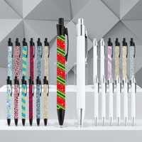 Stylo bille blanc vierge en stock pour sublimation par transfert thermique DIY, stylos promotionnels en gros
