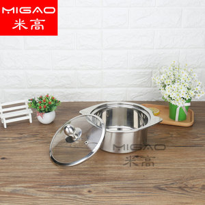 หม้อสแตนเลส Migao ขนาด 2.1L-4L พร้อมฝาปิด ใช้กับเตาแม่เหล็กไฟฟ้าได้ หม้อซุปขนาดเล็กสำหรับคนเดียว ชาบู ชาบู - Product Image 3