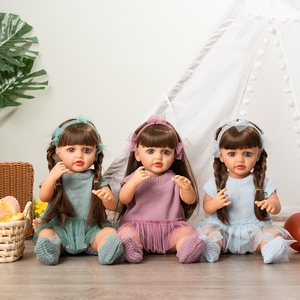 Newly Realistic Hot 22inch Silicone Vinyl Bebe Reborn Toddler Girl Doll Long Hair High Quality Dolls Kids for Girls - Product Image 2