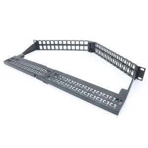 Foldable 19 Inches 48 Port 1U CAT5 CAT5E CAT6 CAT6A CAT7 Collapsible Patch Panel