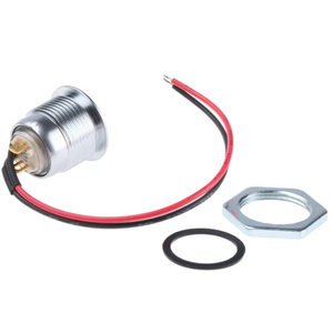 57M 211B mikro düğme anahtarı ışık, 16.1mm delik, panel kurulumu, kilitleme işlemi, tek kutuplu tek atış, IP67 - Product Image 2