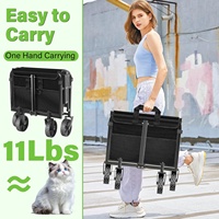 Chariot pliable robuste avec pneus tubeless à quatre roues pour le camping, l'extérieur, l'industrie et les courses