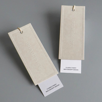 Luxe 400g Copperplate Écologique Personnalisé Riz Parfum Carte Concave Convexe Vêtement Étiquette Imprimé Vêtements Hang Tags pour Sacs