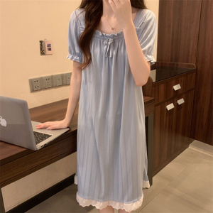 Chemise de nuit à manches courtes pour filles, vêtements d'été bon marché, costumes de nuit pour femmes, fournisseurs de pyjamas - Product Image 4