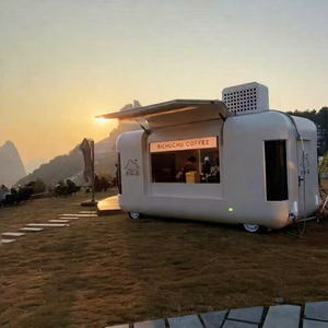 Moderner Würfel-Elektro-Kaffeeanhänger mit Traktionsantrieb, glatter matter Oberfläche, individuell anpassbarer Farbe, für Outdoor-Camping und Getränkeverkauf - Product Image 1