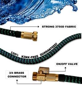 <span class=keywords><strong>Manguera</strong></span> de Jardín TPE Expandible de 200 pies, 3 Veces su Tamaño Original, Resistente, Anticorrosiva, Estándar ANSI, Diámetro de 1/2'', Flexible, Superventas - Product Image 3