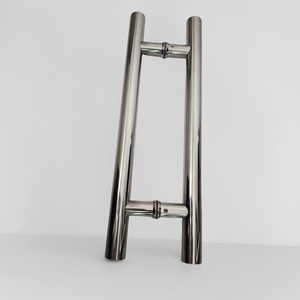 มือจับประตูกระจกสี่เหลี่ยมทำความสะอาดง่ายทำจากผ้าซาตินสีทองสำหรับวิลล่าโรงแรมอพาร์ทเม้น - Product Image 1