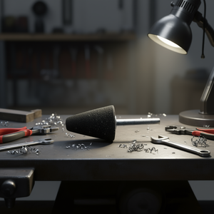 Meule en bakélite résineuse en forme de cône pour le polissage et l'ébavurage des métaux - Product Image 3