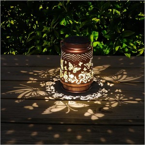 Lámpara Solar de Pared con Diseño de Mariposa, LED para Exteriores, Impermeable, Decorativa, Iluminación Ascendente y Descendente para Pared, Porche, Balcón - Product Image 1
