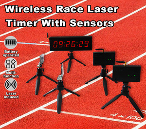 Système de chronométrage pour athlètes, affichage électronique LED sportif professionnel, étanche, pour la course à pied, l'entraînement de vitesse, la piste et le terrain, chronomètre laser - Product Image 4