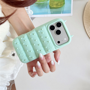 Funda de silicona suave con diseño de cuerno de monstruo, acolchada y con puntos, para iPhone 17 Pro Max 16 15 14 13, con protección antideslizante y divertida - Product Image 3