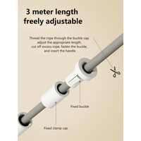 Corde à sauter de boxe réglable en PVC ultra-résistant de 6 mm, anti-torsion