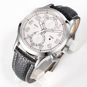 Reloj Mecánico Automático Clásico Negro y Blanco con Múltiples Esferas, Diseño de Homenaje a las Complicaciones, Ideal para Exposiciones de Arte - Product Image 2