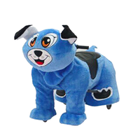 Nouveaux animaux en peluche pour enfants et adultes, à roulettes, centre commercial, jouet animal à pièces de monnaie