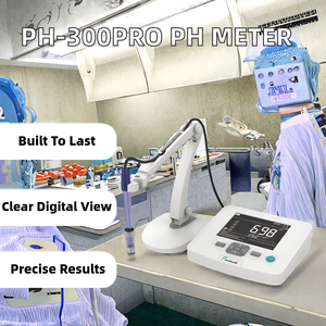 เครื่องวัดค่า <span class=keywords><strong>pH</strong></span> แบบตั้งโต๊ะ <span class=keywords><strong>PH</strong></span>-300Pro พร้อมหน้าจอ OLED ความแม่นยำ 0.01pH รองรับการปรับแต่ง OEM - Product Image 2