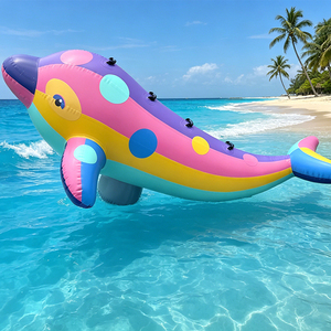 Flotador Inflable de Delfín para Piscina y Playa, Juguete Acuático Seguro para Niños y Adultos, Flotador Inflable de Delfín - Product Image 2